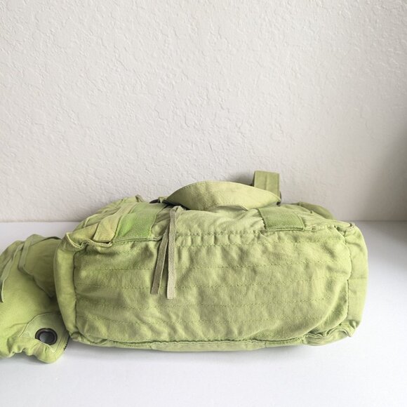 Armani Exchange Canvas Tote Handbag Bag Chartreuse Lime Green Carryall $475 - Picture 11 of 16